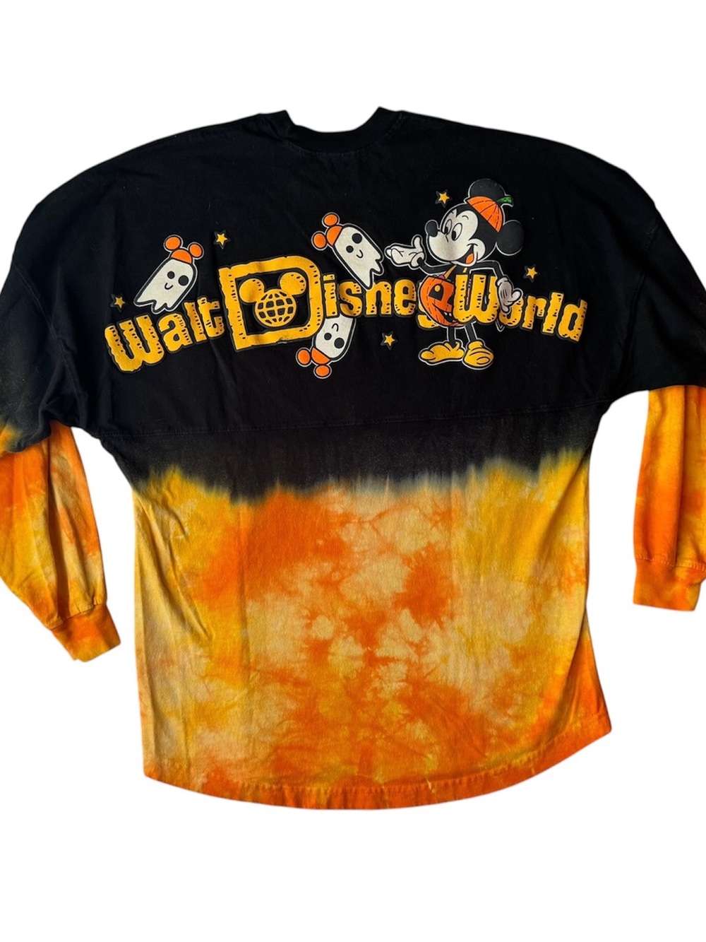 Walt Disney World Halloween Mickey Ghost Tie Dye Spirit Jersey Shirt Small